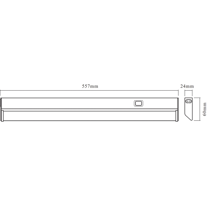 Osram - LED svjetiljka za ispod ormarića LINEAR LED/10W/230V 3000K 55,7 cm srebrna