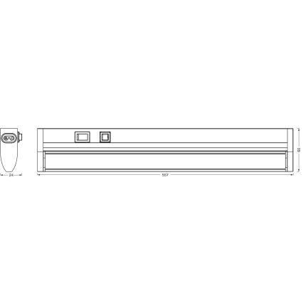 Osram - LED prigušivo svjetlo ispod ormarića LINEAR TURN LED/10W/230V 3000/4000/6500K 55 cm bijela