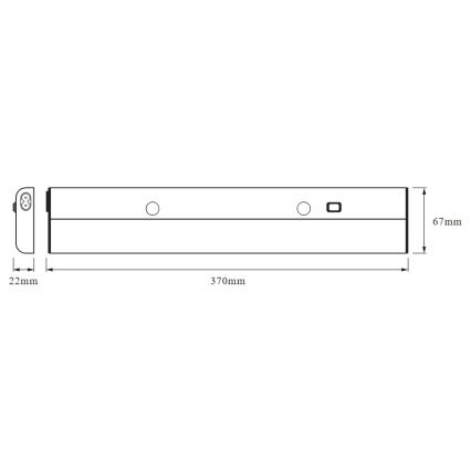 Osram - LED svjetiljka za montažu ispod ormarića LINEAR LED/5W/230V 4000K 37 cm srebrna