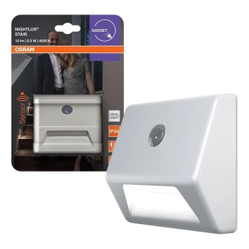 Osram - LED svjetiljka za stepenište s senzorom NIGHTLUX LED/0,25W/3xAAA IP54 bijela