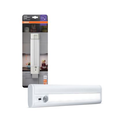 Osram - LED svjetlo ispod ormarića s detektorom pokreta i sumraka LINEARLED LED/1,9W/6V 4xAA 4000K 21,4 cm bijela