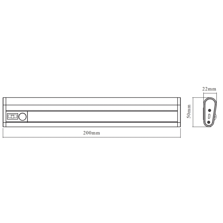 Osram - LED svjetlo za ispod ormarića sa senzorom MOBILE LED/1W/3,7V 1800 mAh