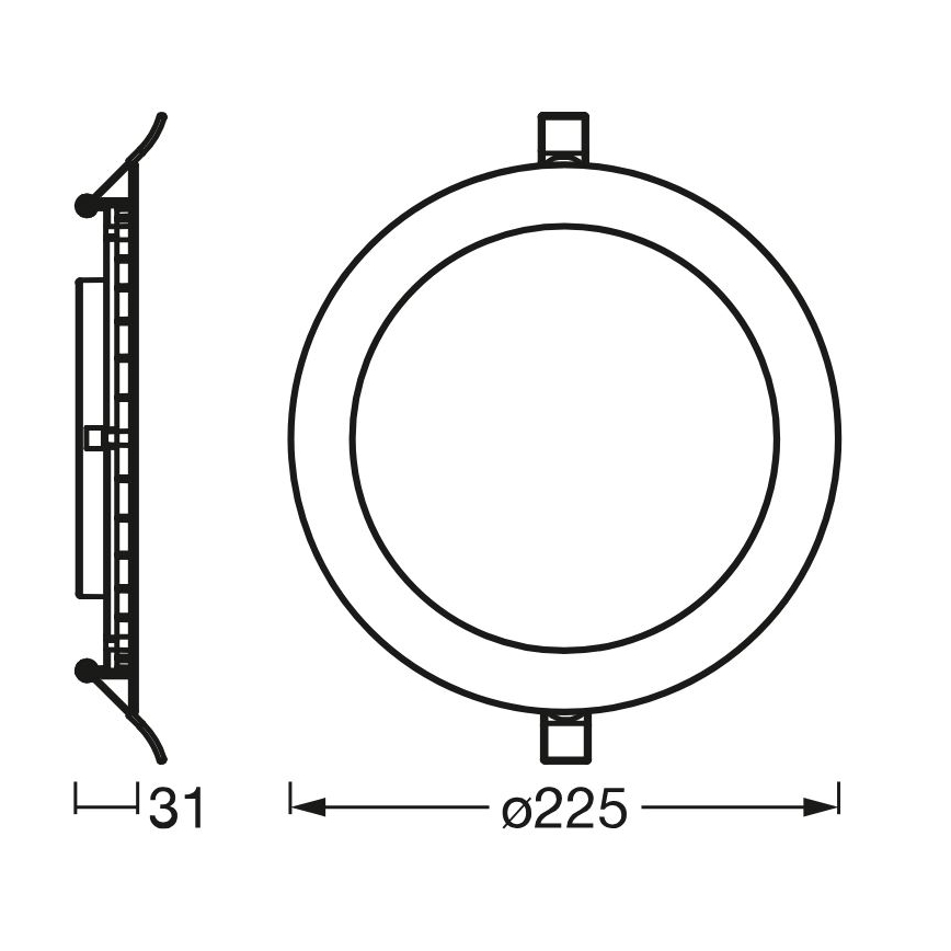 Osram - LED Ugradbena svjetiljka SLIM LED/22W/230V 3000K