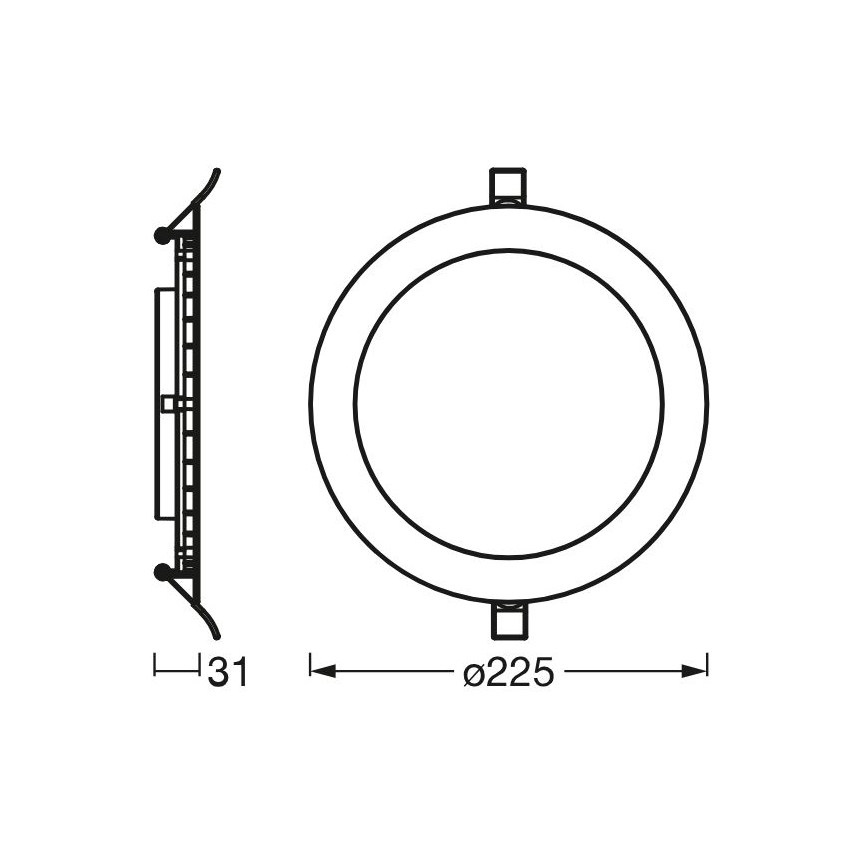 Osram - LED Ugradbena svjetiljka SLIM LED/22W/230V 4000K