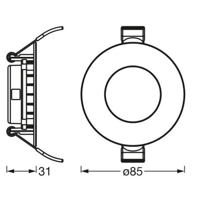 Osram - LED ugradna stropna svjetiljka SLIM LED/4,5W/230V 3000K