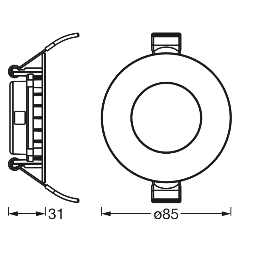 Osram - LED ugradna stropna svjetiljka SLIM LED/4,5W/230V 3000K