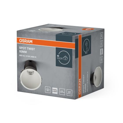 Osram - LED ugradna stropna svjetiljka SPOT TWIST LED/10W/230V 4000K pr. 9,3 cm bijela