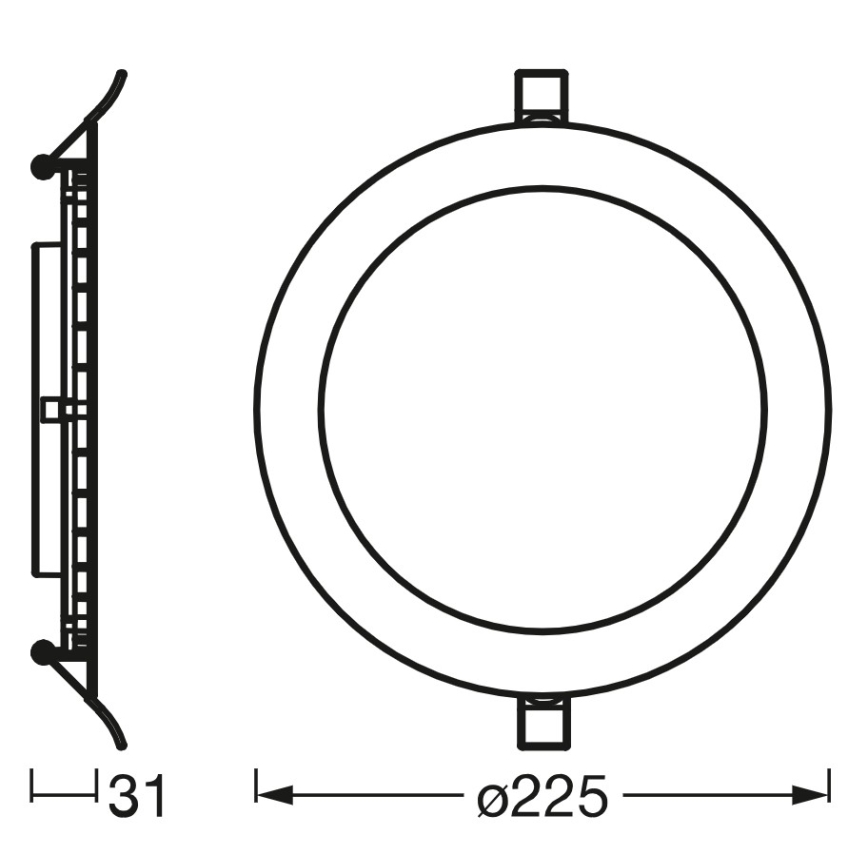 Osram - LED dimabilna ugradna svjetiljka SMART+ DOWNLIGHT LED/22W/230V 3000-6500K Wi-Fi