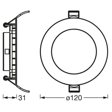Osram - LED ugradna svjetiljka SLIM LED/8W/230V 6500K Ø 12 cm