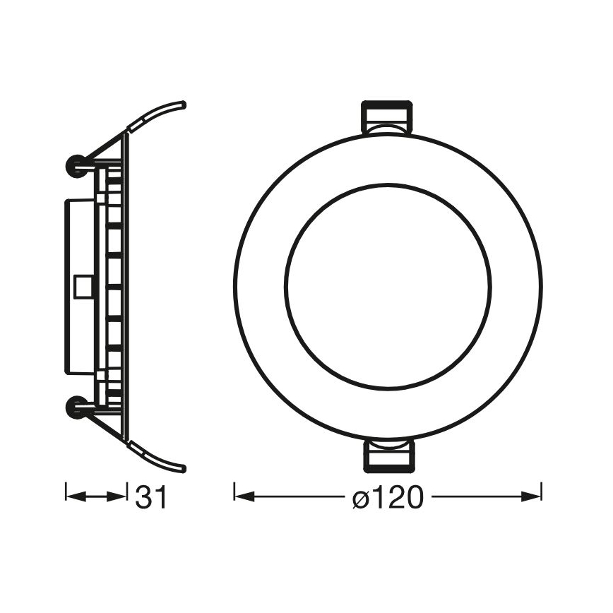 Osram - LED ugradna svjetiljka SLIM LED/8W/230V 6500K Ø 12 cm