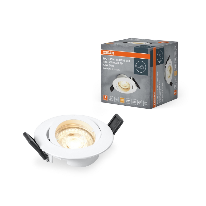 Osram - LED ugradna svjetiljka SPOT 1xGU10/4,3W/230V 2700K CRI 90 bijela