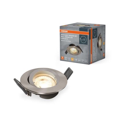 Osram - LED ugradna svjetiljka SPOT 1xGU10/4,3W/230V 2700K CRI 90 matni krom