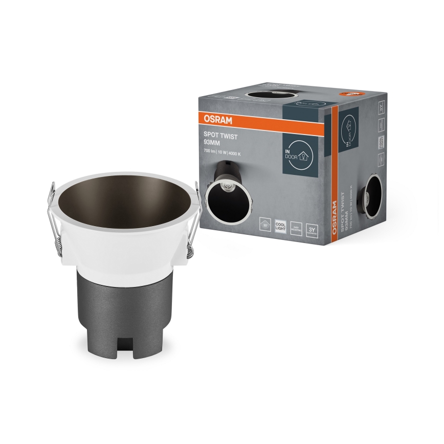 Osram - Ugradna stropna LED svjetiljka SPOT TWIST LED/10W/230V 4000K Ø 9,3 cm bijela/crna