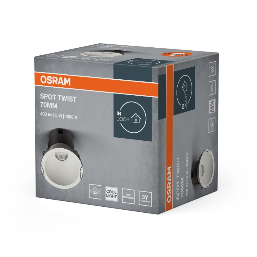Osram - LED ugradna svjetiljka SPOT TWIST LED/5W/230V 4000K promjer 7 cm bijela
