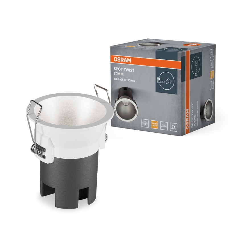 Osram - LED ugradna svjetiljka SPOT TWIST LED/5W/230V 3000K Ø 7 cm bijela/srebrna