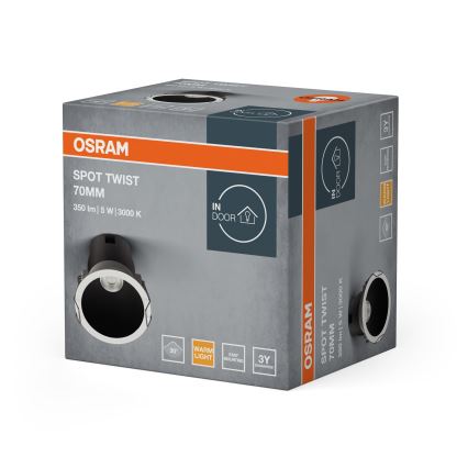 Osram - LED ugradno svjetlo SPOT TWIST LED/5W/230V 3000K Ø 7 cm bijelo/crno