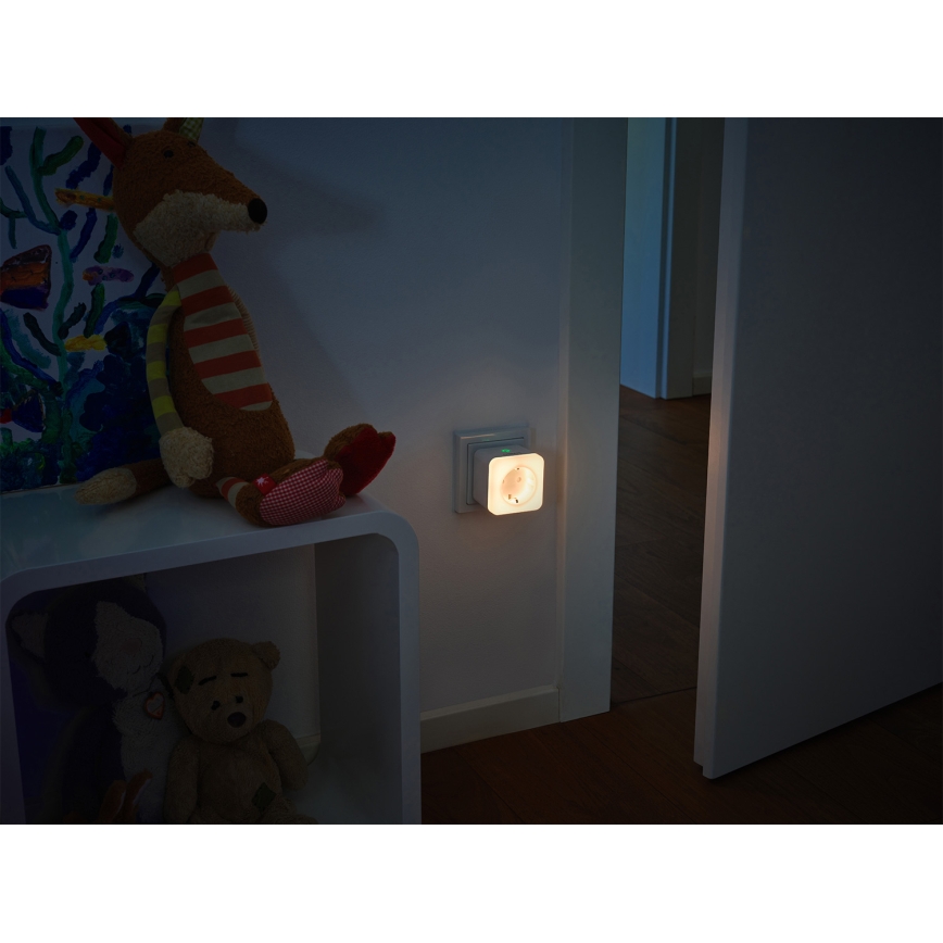 Osram - LED utičnica s prigušivanjem i noćnim svjetlom SCHUKO SMART+ NIGHTLIGHT 3680W/230V Wi-Fi