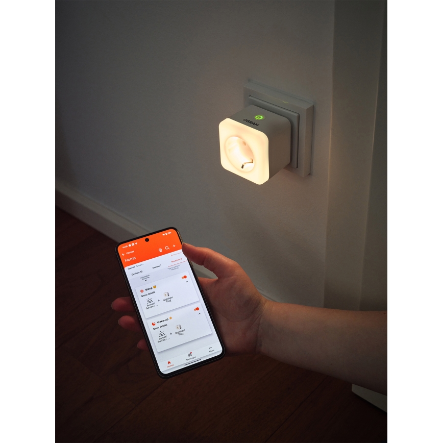 Osram - LED utičnica s prigušivanjem i noćnim svjetlom SCHUKO SMART+ NIGHTLIGHT 3680W/230V Wi-Fi