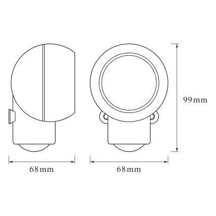 Osram - LED vanjsko orijentacijsko svjetlo sa senzorom pokreta i sumraka SPYLUX LED/0,3W/4,5V IP43 bijela