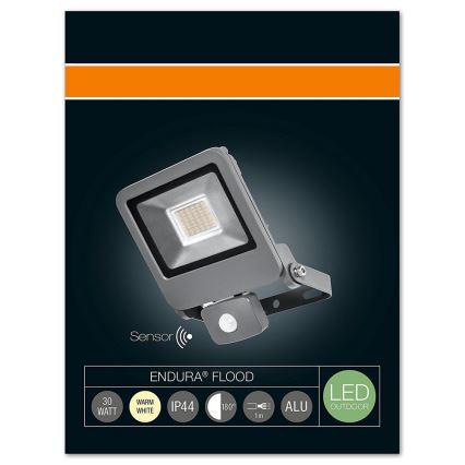 Osram - LED Vanjski reflektor sa senzorom ENDURA 1xLED/30W/230V IP44