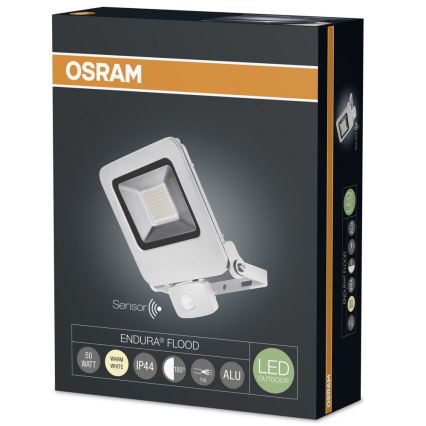 Osram - LED Vanjski reflektor sa senzorom ENDURA LED/50W/240V IP44  bijeli