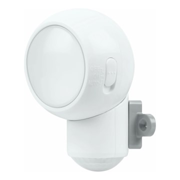 Osram - LED vanjsko orijentacijsko svjetlo sa senzorom pokreta i sumraka SPYLUX LED/0,3W/4,5V IP43 bijela