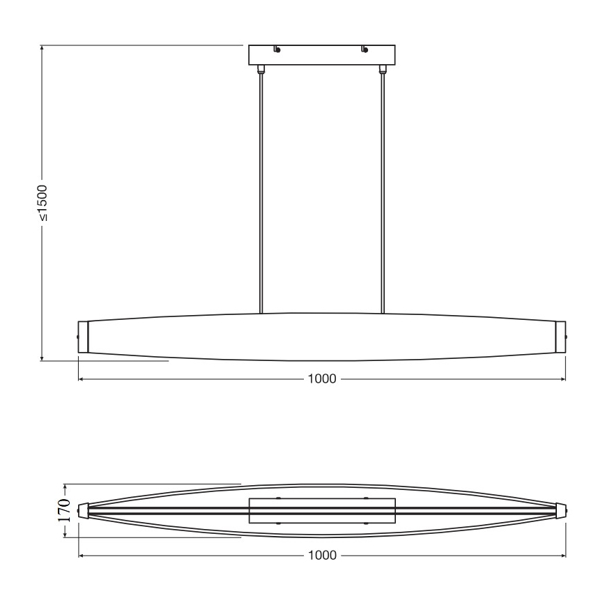 Osram - LED viseći luster na kabelu DECOR FLAT LED/23W/230V sivi