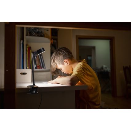 Osram - LED stolna svjetiljka s kopčom i mogućnošću prigušivanja OFFICE LINE LED/4,8W/230V 3000/4000/6500K crna