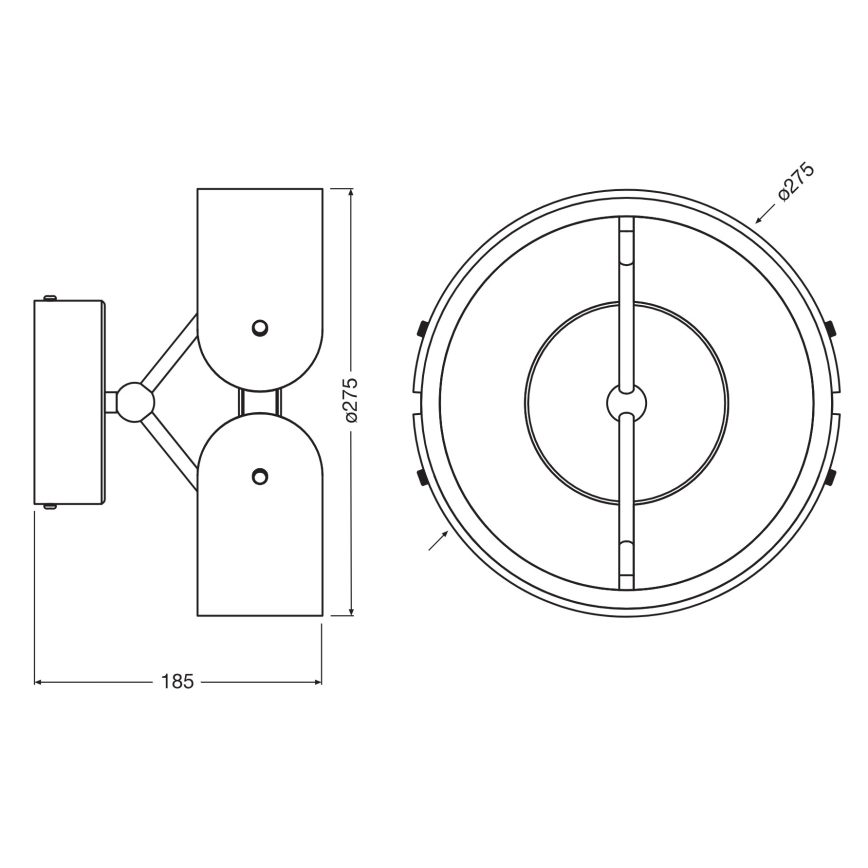 Osram - LED zidna svjetiljka DECOR CURVE LED/20W/230V siva