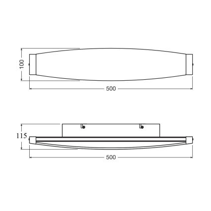 Osram - LED zidna svjetiljka DECOR FLAT LED/13W/230V siva