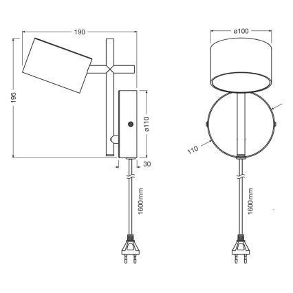 Osram - LED zidna svjetiljka s mogućnošću prigušivanja i dodirnim upravljanjem DECOR KYOTO LED/12W/230V CRI 90 crna