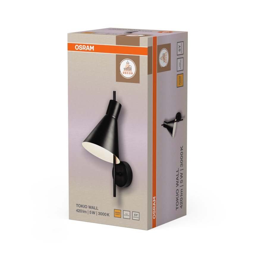 Osram - LED Zidna svjetiljka DECOR TOKIO LED/5W/230V crna