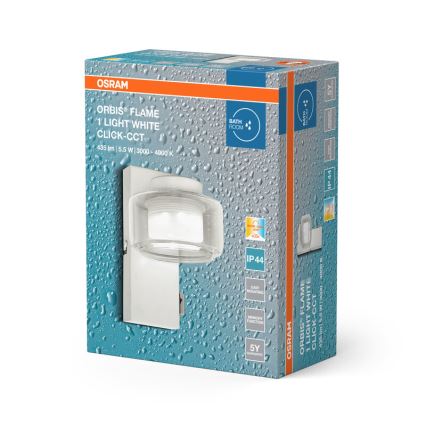 Osram - LED zidno svjetlo za kupaonicu ORBIS FLAME LED/5,5W/230V 3000/4000K IP44 bijela