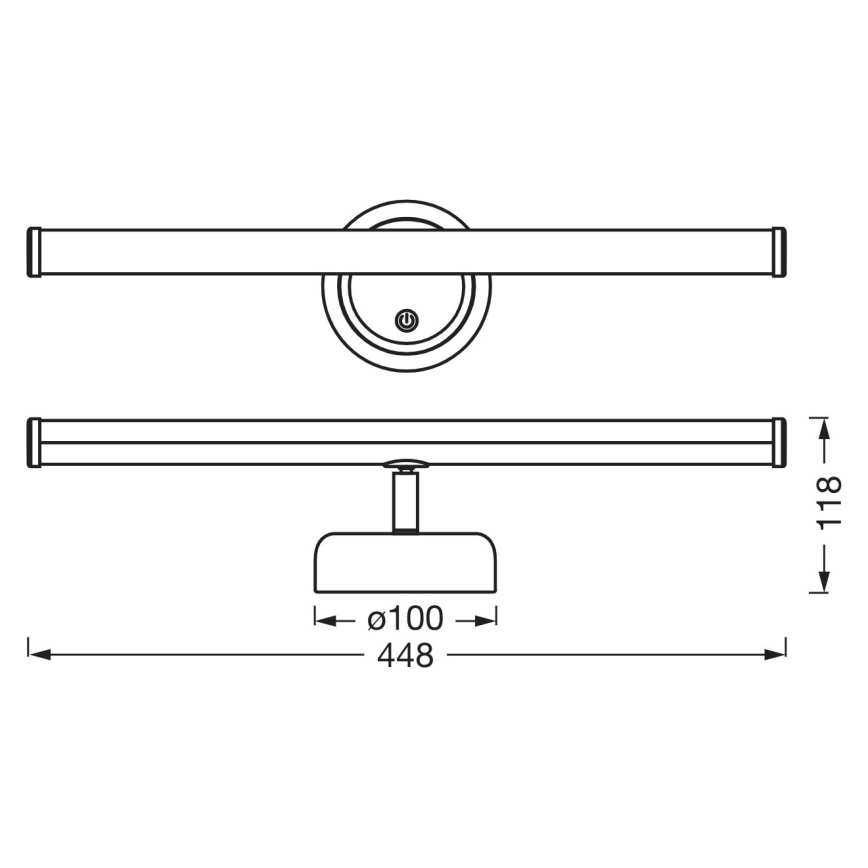 Osram - LED zidno svjetlo NIGHTLUX s mogućnošću prigušivanja, punjivo, s dodirnim upravljanjem LED/1,8W/5V crna