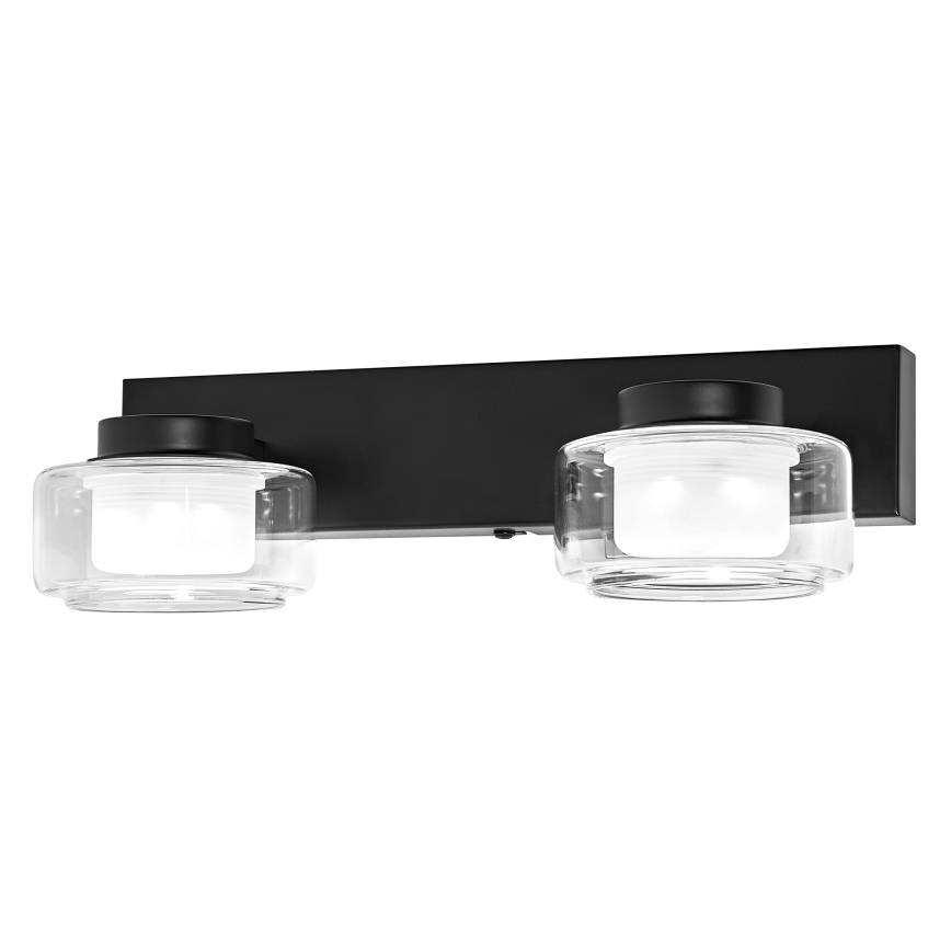 Osram - LED zidna svjetiljka za kupaonicu ORBIS FLAME 2xLED/5,5W/230V 3000/4000K IP44 crna