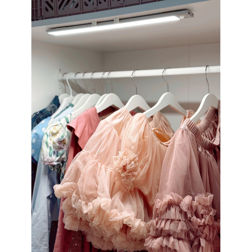 Osram - LED svjetlo za ugradnju ispod ormarića s senzorom pokreta i sumraka LINEAR LED/4W/3,7V 1500 mAh 3000/4000/6500K 60 cm siva