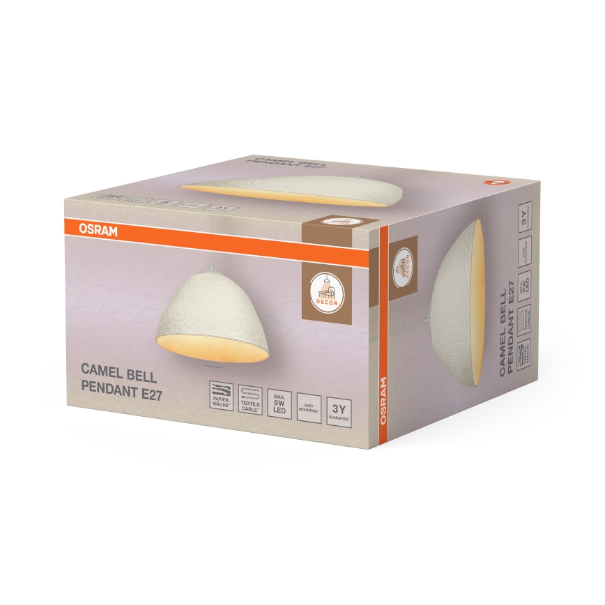 Osram - Luster na kabelu CAMEL BELL 1xE27/9W/230V Ø 37,5 cm