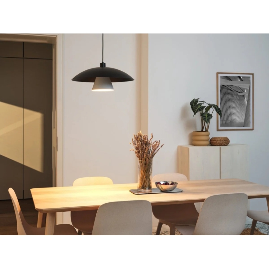 Osram - Luster na sajli DECOR FLYING MUSHROOM 1xE27/25W/230V Ø 50 cm crna