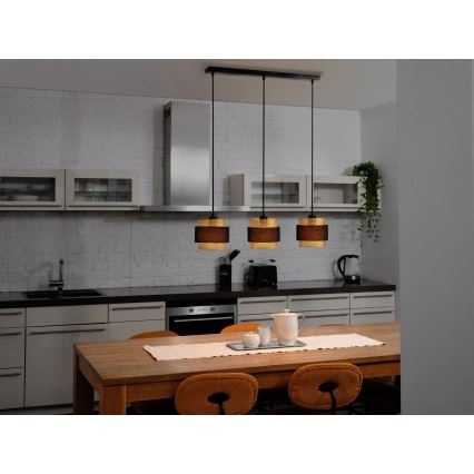 Osram - Luster na sajli DECOR HORNET 3xE27/10W/230V crna/zlatna