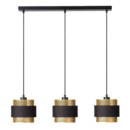 Osram - Luster na sajli DECOR HORNET 3xE27/10W/230V crna/zlatna