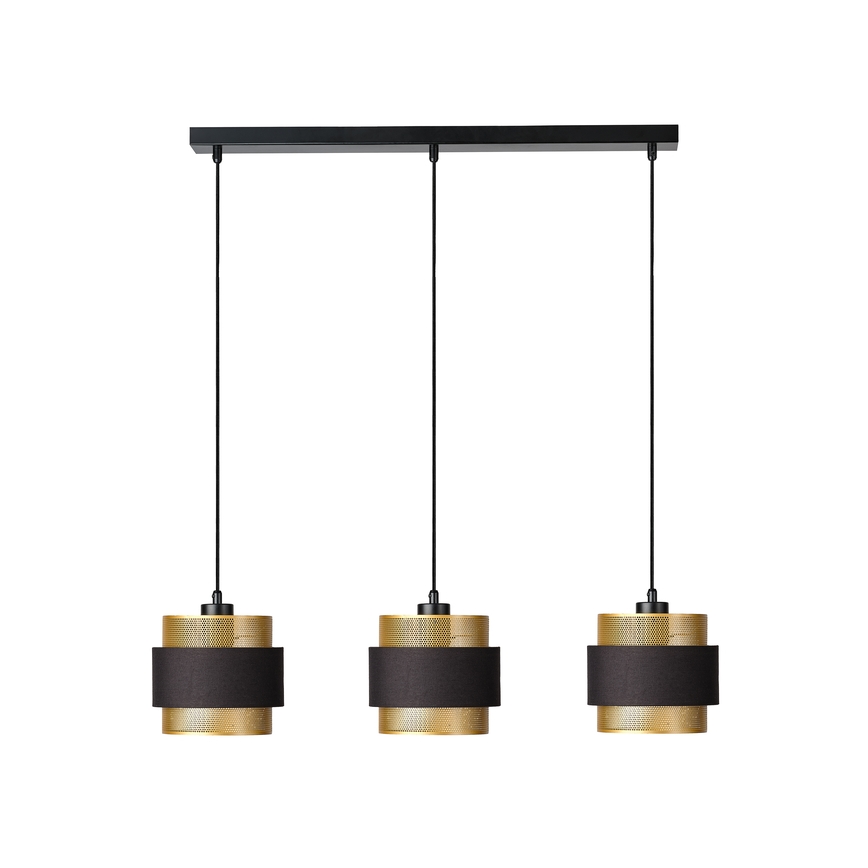 Osram - Luster na sajli DECOR HORNET 3xE27/10W/230V crna/zlatna