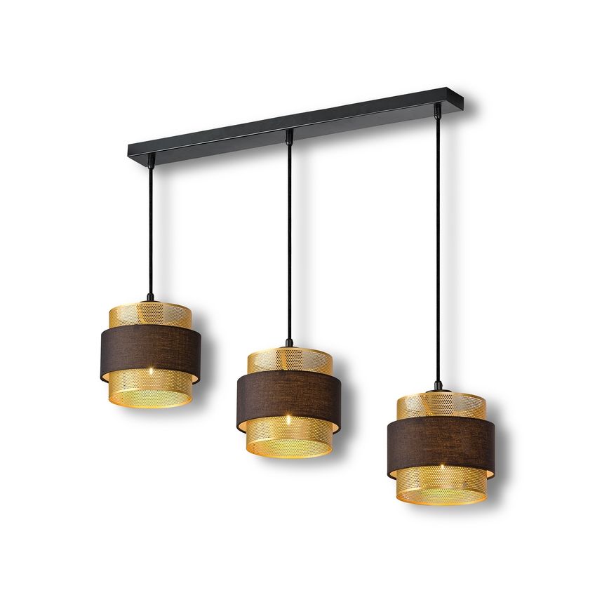 Osram - Luster na sajli DECOR HORNET 3xE27/10W/230V crna/zlatna