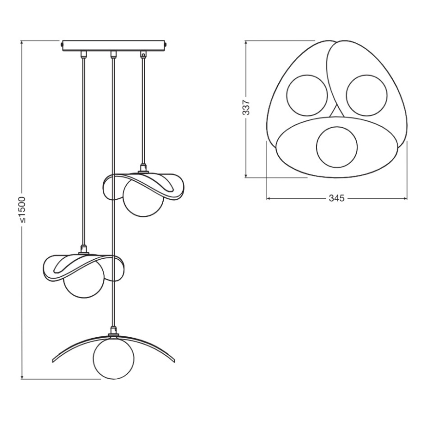 Osram - Luster na sajli DECOR PEARL 3xG9/5W/230V bež