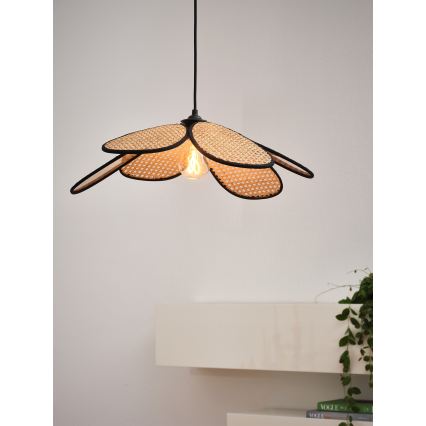 Osram - Luster na sajli DECOR RATTAN 1xE27/15W/230V Ø 58 cm bež/crna