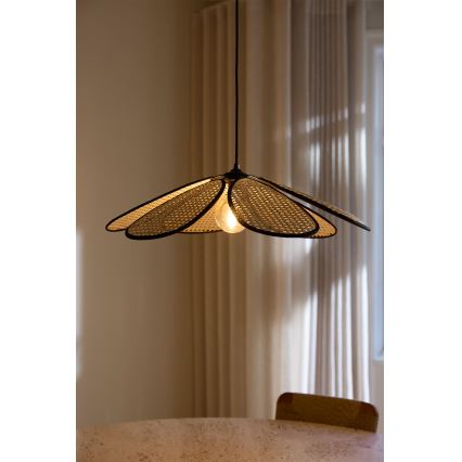 Osram - Luster na sajli DECOR RATTAN 1xE27/15W/230V Ø 58 cm bež/crna