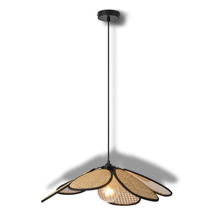 Osram - Luster na sajli DECOR RATTAN 1xE27/15W/230V Ø 58 cm bež/crna