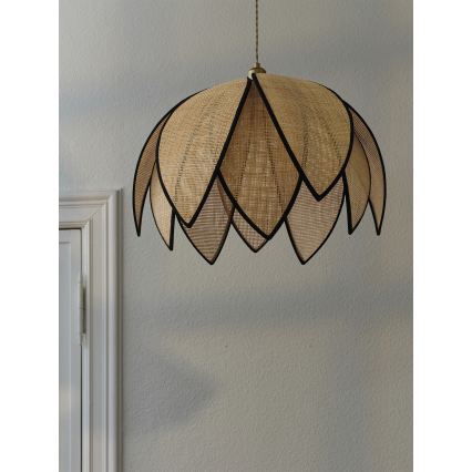 Osram - Luster na sajli DECOR RATTAN 1xE27/15W/230V Ø 67 cm bež/crna