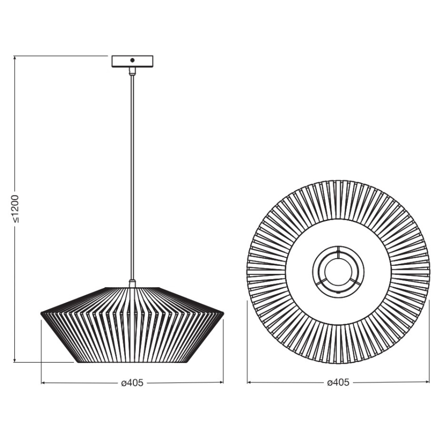 Osram - Luster na sajli DECOR STRIPES 1xE27/10W/230V Ø 40,5 cm bež
