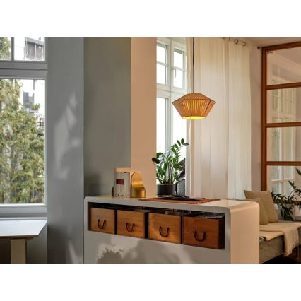 Osram - Luster na užetu DECOR STRIPES 1xE27/10W/230V Ø 30,5 cm bež