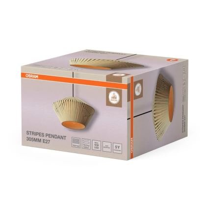 Osram - Luster na užetu DECOR STRIPES 1xE27/10W/230V Ø 30,5 cm bež